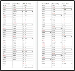 Taskukalenteri Hermes Nova, musta - 2