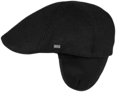 Salon miesten lakki Macon 56 Wool flat cap - MUSTA - 2