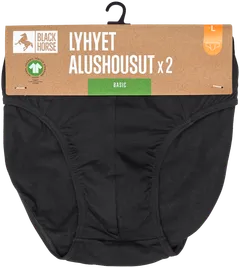 Black Horse miesten lyhyet alushousut Basic 2-pack - MUSTA - 2