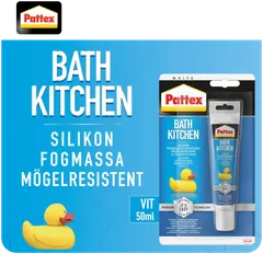 Pattex silikonimassa 50ml tuubi Bath&Kitchen valkoinen - 2