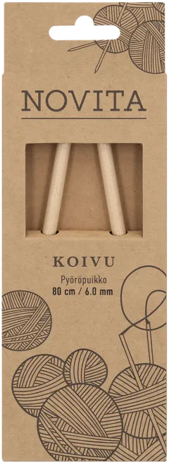 Novita Pyöröpuikko koivu 80cm - 6mm - 1