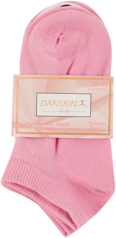 Danskin lasten treenisukat 545NOS2372 3-pack - L pink, white - 2