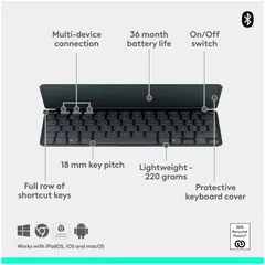 LOGITECH Keys-To-Go 2 - GRAPHITE - 3