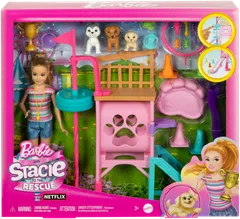 Barbie Stacie Puppy Playground - koirien leikkikeskus leikkisetti - 1