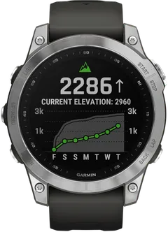 Garmin Fenix 7 hopea/grafiitinharmaa multisport GPS kello - 2