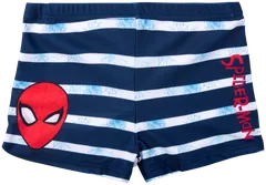 Spiderman lasten uimahousut - sin/valk raidallinen - 1