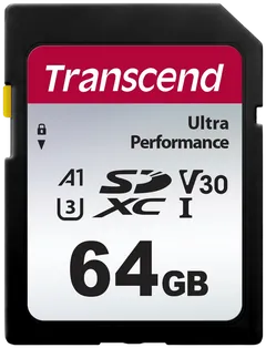 Transcend 340S 64GB U3 SDXC muistikortti (R160 W50 MB/s) - 1