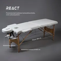 React Hierontapöytä P200, Valkoinen - 2