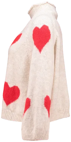 Hailys naisten neule Ve44da UNF-5047 - beige/red heart - 2