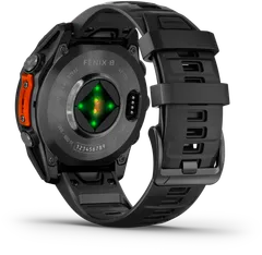 Garmin Fenix 8 -urheilukello, 47mm AMOLED tummanharmaa/musta - 8