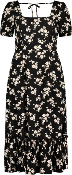 iJeans naisten mekko 218IJ21742 - black flower - 1