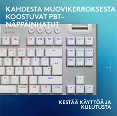 Logitech g915 x lightspeed tkl langaton pelinäppäimistö tactile valkoinen - 9