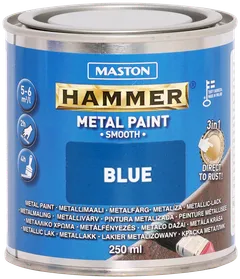 Maston metallimaali Hammer Sileä sininen 250 ml - 1