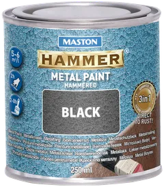 Maston metallimaali Hammer Vasaralakka musta 250 ml - 1
