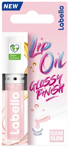 Labello 5,5ml Caring Lip Oil Clear Glow -huuliöljy - 1