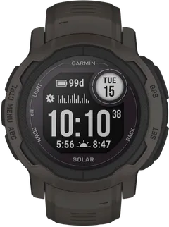 Garmin Instinct 2 solar multisport GPS kello, tummanharmaa - 1