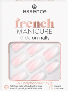 essence french MANICURE click-on nails 02 Babyboomer Style 12 st - 1