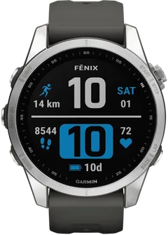 Garmin Fenix 7S hopea/harmaa multisport GPS kello - 4