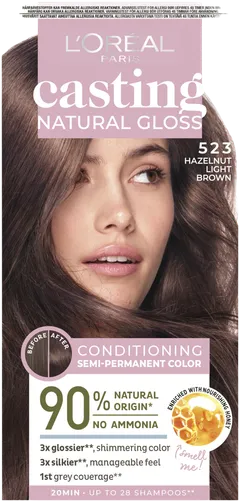 L'Oréal Paris Casting Natural Gloss 523 Brown Caramel kevytväri 1kpl - 1