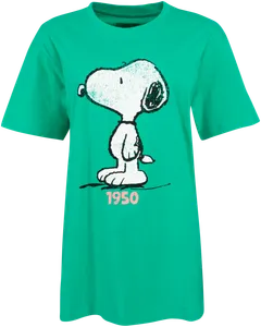 Peanuts naisten T-paita SY11099 - Green - 1