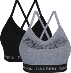 Danskin naisten urheilutoppi 211D332450 2-pack - Black/Grey - 1