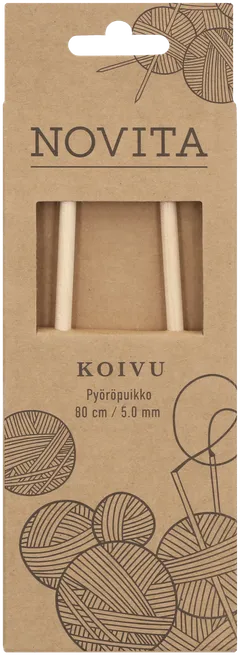 Novita Pyöröpuikko koivu 80cm - 5mm - 1