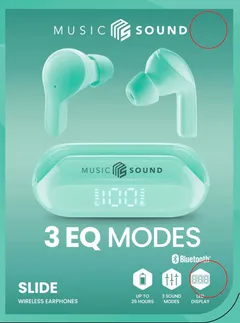 MusicSound Slide Bluetooth nappikuulokkeet, vihreä - 2