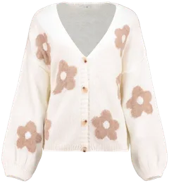 Hailys naisten neuletakki Cd Fl44ower UNF-3344 - offwhite/beige flower - 1