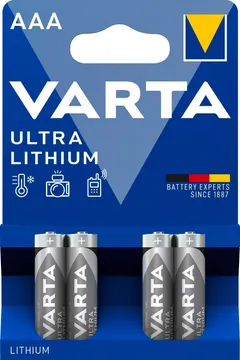 Varta Ultra Lithium 4xAAA litiumparisto - 1