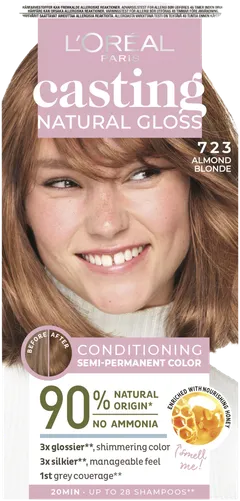 L'Oréal Paris Casting Natural Gloss 723 Blonde Amande kevytväri 1kpl - 1