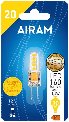 Airam LED polttimo 827 160lm G4 12V 1,6W 15000h - 2