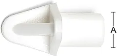 Habo muovinen hyllynkannatin 1566 6mm valkoinen 12kpl - 1