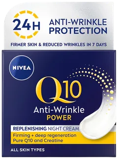 NIVEA 50ml Q10 Power Anti-Wrinkle Replenishing Night Cream -yövoide - 1