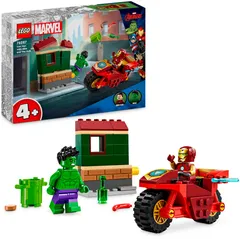 LEGO® Marvel 76287 - Iron Man, moottoripyörä ja Hulk - 1