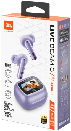 JBL Bluetooth vastamelunappikuulokkeet Live Beam 3 violetti - 14