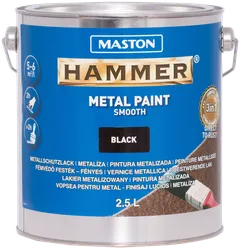 Maston metallimaali Hammer Sileä musta 2,5 l - 1