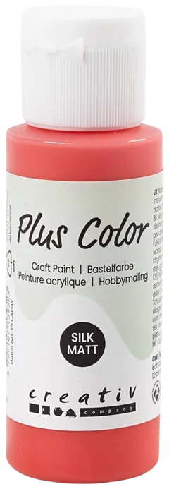 Plus Color askartelumaali 60 ml punainen - 1