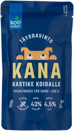 Kotimaista kanakastike koiralle täysravinto 120 g - 1