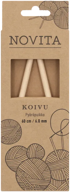 Novita Pyöröpuikko koivu 60cm - 6mm - 1