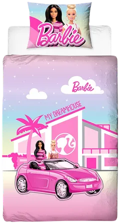 Barbie Lasten pussilakanasetti 150x210+50x60, pinkki - 1