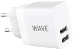 Wave verkkolaturi 2 x USB-A (17W) valkoinen - 1