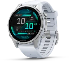 Garmin Fenix 8 -urheilukello, 43mm AMOLED hopea/vaaleanharmaa - 2