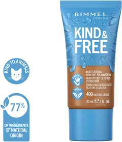Rimmel Kind & Free Skin Tint Foundation 30 ml, 400 Natural Beige meikkivoide - 3