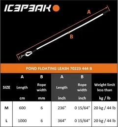 Icepeak Pet Pond kelluva talutin M keltainen - 3