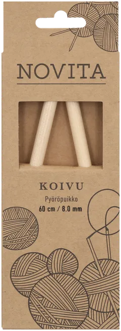 Novita Pyöröpuikko koivu 60cm - 8mm - 1