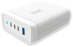 Wave 100W USB-latausasema, 3 x USB Type-C + 1 x USB-A, Valkoinen - 1