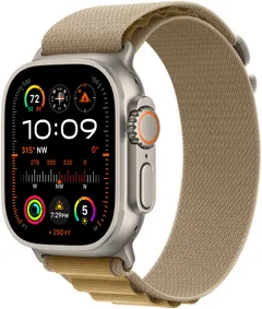 Apple Watch Ultra 2 GPS + Cellular 49mm luonnontitaani kotelo, Tan Alpine Loop ranneke - Medium - MX4F3KS/A - 2