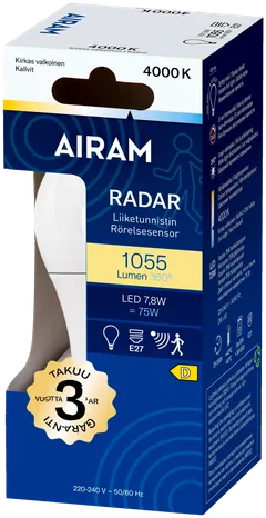 Airam led vakio 840 1055lm E27 radar, opaali - 2