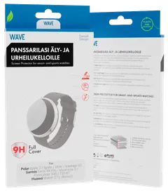 Wave Full Cover Panssarilasi, Polar Ignite 2 / Ignite / Unite / Vantage V2 / Garmin Fenix 6X Pro / Forerunner 945 / Forerunner 735XT / Vivomove 3 / Huawei Watch GT2 (46mm) - 1