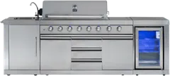 Mustang Kaasugrilli Ametist 6+2 kesäkeittiö jääkaapilla - 2